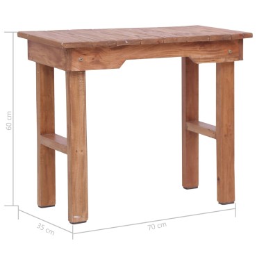 vidaXL Βοηθητικό Τραπέζι 70x35x60cm από Μασίφ Μαόνι 1 τεμ.