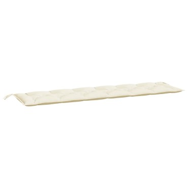 vidaXL Μαξιλάρι Πάγκου Κήπου Λευκό 200x50x7cm Ύφασμα Oxford