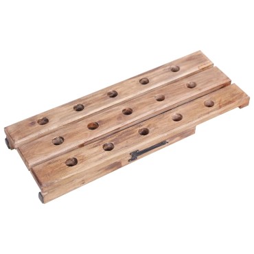 vidaXL Ραφιέρα Κρασιών για 15 Φιάλες 26x50x70cm Μασίφ Μαόνι 1 τεμ.