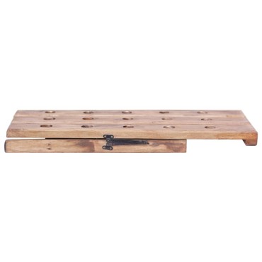 vidaXL Ραφιέρα Κρασιών για 15 Φιάλες 26x50x70cm Μασίφ Μαόνι 1 τεμ.