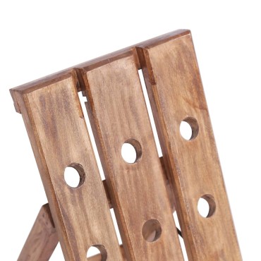 vidaXL Ραφιέρα Κρασιών για 15 Φιάλες 26x50x70cm Μασίφ Μαόνι 1 τεμ.