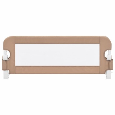 vidaXL Μπάρα Κρεβατιού Προστατευτική Χρώμα Taupe 102x42 εκ Πολυεστέρας