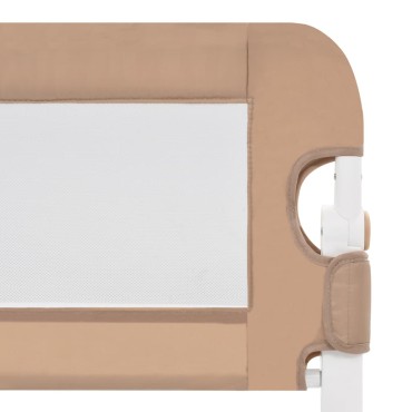 vidaXL Μπάρα Κρεβατιού Προστατευτική Χρώμα Taupe 102x42 εκ Πολυεστέρας