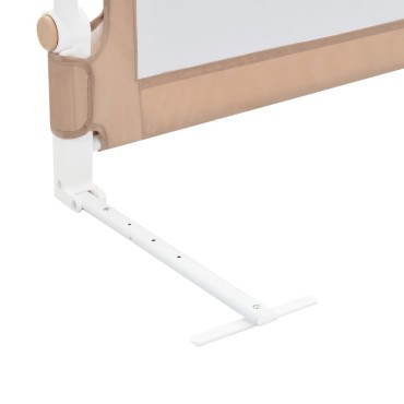 vidaXL Μπάρα Κρεβατιού Προστατευτική Χρώμα Taupe 102x42 εκ Πολυεστέρας