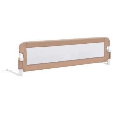 vidaXL Μπάρα Κρεβατιού Προστατευτική Χρώμα Taupe 150x42 εκ Πολυεστέρας