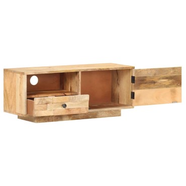 vidaXL Έπιπλο Τηλεόρασης 90x30x35cm από Μασίφ Ξύλο Μάνγκο