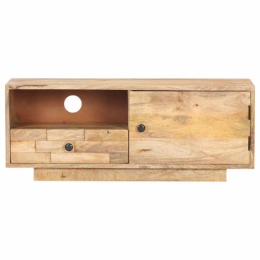 vidaXL Έπιπλο Τηλεόρασης 90x30x35cm από Μασίφ Ξύλο Μάνγκο