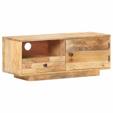 vidaXL Έπιπλο Τηλεόρασης 90x30x35cm από Μασίφ Ξύλο Μάνγκο