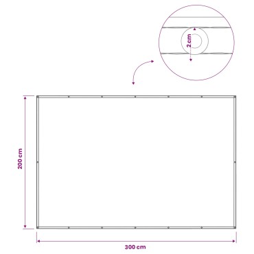 vidaXL Αδιάφανο σκίαστρο μπαλκονιού 200 x 300 cm