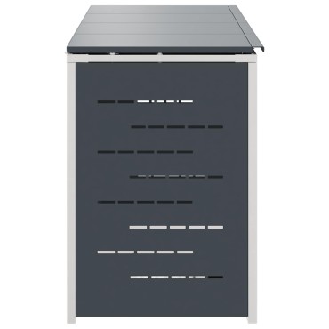 vidaXL Αποθήκευση Κάδου Γυρίσματος for 4 Bins 240L Ανοξείδωτο Ατσάλι