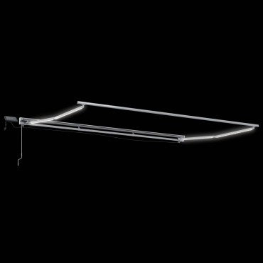 vidaXL Χειροκίνητο πλαίσιο τέντας με LED 4 x 3 μ