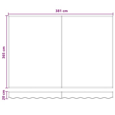 vidaXL Χειροκίνητο πλαίσιο τέντας με LED 4 x 3,5 μ