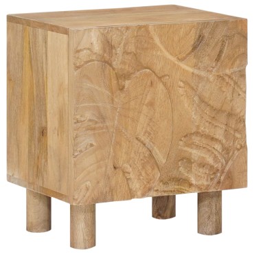 vidaXL Χειροποίητο Κομοδίνο Καφέ Τίκ 40x30x45cm 1 τεμ.