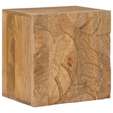 vidaXL Χειροποίητο Κομοδίνο Καφέ Τίκ 40x30x40cm Στερεό ξύλο μάνγκο 1 τεμ.