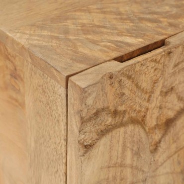 vidaXL Χειροποίητο Κομοδίνο Καφέ Τίκ 40x30x40cm Στερεό ξύλο μάνγκο 1 τεμ.