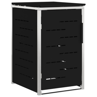 vidaXL Αποθήκευση Κάδου Γυρίσματος for 1 Bin 240L Μαύρο
