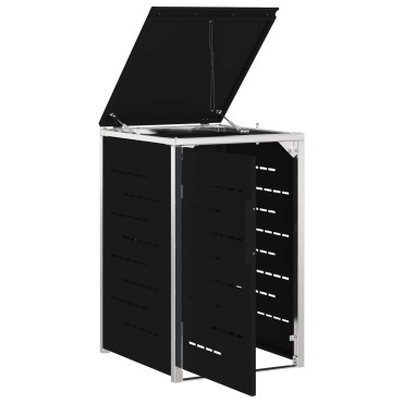 vidaXL Αποθήκευση Κάδου Γυρίσματος for 1 Bin 240L Μαύρο