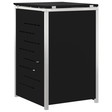 vidaXL Αποθήκευση Κάδου Γυρίσματος for 1 Bin 240L Μαύρο