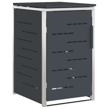 vidaXL Αποθήκευση Κάδου Γυρίσματος for 1 Bin 240L Ανθρακί