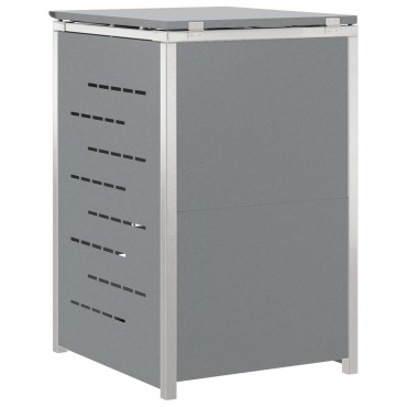 vidaXL Αποθήκευση Κάδου Γυρίσματος for 1 Bin 240L Γκρι