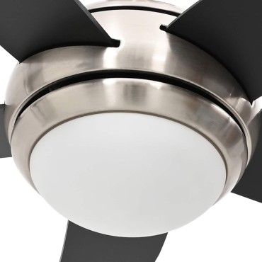 vidaXL Ανεμιστήρας οροφής με φως και τηλεχειριστήριο Ø 130 εκ Μαύρο