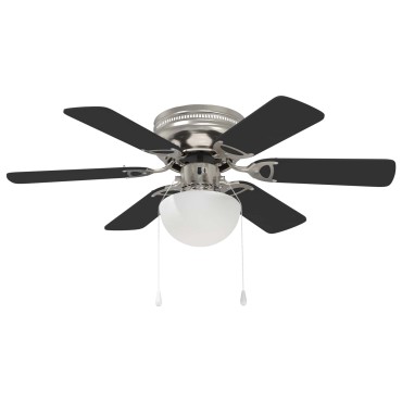 vidaXL Ανεμιστήρας οροφής με φωτισμό Ø 82 εκ Μαύρο