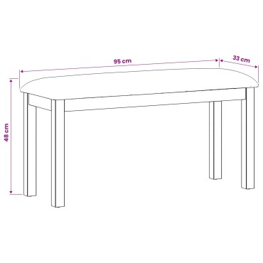 vidaXL Καθιστικό Σαλονιού 95x32x45cm Στερεό Ξύλο Δρυός Γκρι