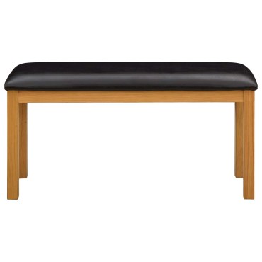 vidaXL Καθιστικό Σαλονιού 95x32x45cm Στερεό Ξύλο Δρυός Μαύρο
