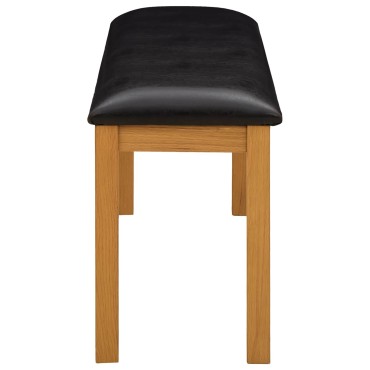 vidaXL Καθιστικό Σαλονιού 95x32x45cm Στερεό Ξύλο Δρυός Μαύρο
