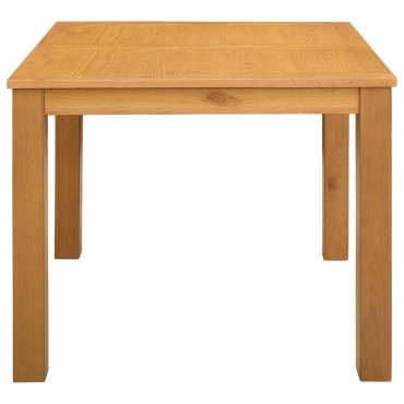 vidaXL Τραπεζαρία 90x90x75cm Στερεό Ξύλο Δρυός Φυσικό τετράγωνο 1 τεμ.
