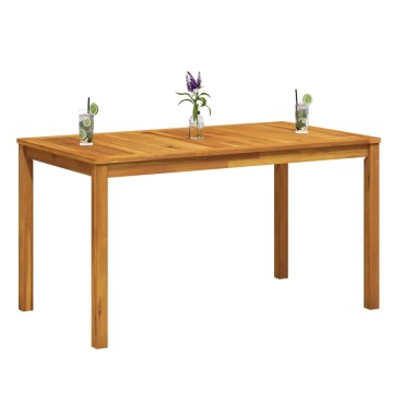 vidaXL Τραπέζι Κήπου 140x80x74cm από Μασίφ Ξύλο Ακακίας 1 τεμ.