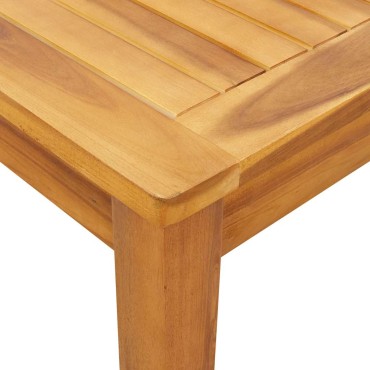 vidaXL Τραπέζι Κήπου 140x80x74cm από Μασίφ Ξύλο Ακακίας 1 τεμ.
