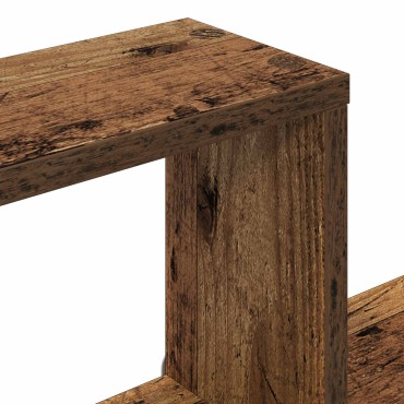 vidaXL Πλωτό ράφι Επιτοίχιο Παλαιωμένο ξύλο 87x20x55 εκ