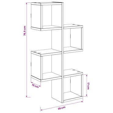 vidaXL Πλωτό ράφι Επιτοίχιο Παλαιωμένο ξύλο 87x20x55 εκ