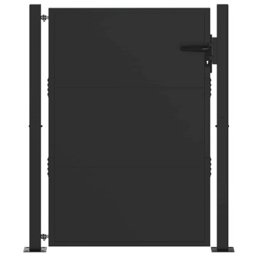 vidaXL Πύλη Κήπου Μαύρο 110 x 130 cm Χάλυβας με επίστρωση πούδρας
