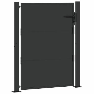 vidaXL Πύλη Κήπου Μαύρο 110 x 130 cm Χάλυβας με επίστρωση πούδρας