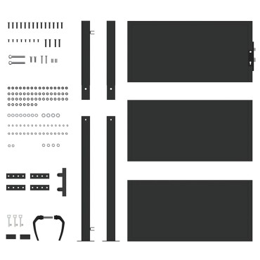 vidaXL Πύλη Κήπου Μαύρο 110 x 130 cm Χάλυβας με επίστρωση πούδρας