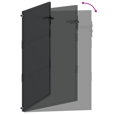 vidaXL Πύλη Κήπου Μαύρο 110 x 130 cm Χάλυβας με επίστρωση πούδρας