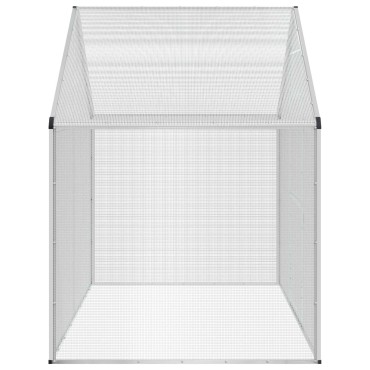 vidaXL Κλουβί Πουλιών Ασημί 181,5 x 112 x 173,5 εκ.