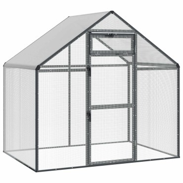 vidaXL Κλουβί Πουλιών Ανθρακί 181,5 x 112 x 173,5 εκ.