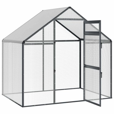 vidaXL Κλουβί Πουλιών Ανθρακί 181,5 x 112 x 173,5 εκ.