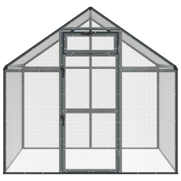 vidaXL Κλουβί Πουλιών Ανθρακί 181,5 x 112 x 173,5 εκ.