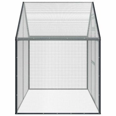 vidaXL Κλουβί Πουλιών Ανθρακί 181,5 x 112 x 173,5 εκ.