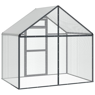 vidaXL Κλουβί Πουλιών Ανθρακί 181,5 x 112 x 173,5 εκ.