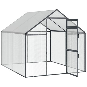vidaXL Κλουβί Πουλιών Ανθρακί 181,5 x 221 x 173,5 εκ