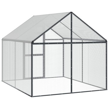vidaXL Κλουβί Πουλιών Ανθρακί 181,5 x 221 x 173,5 εκ