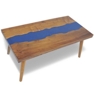 vidaXL Τραπεζάκι Σαλονιού 100x50x40cm από Ξύλο Teak και Ρητίνη 1 τεμ.