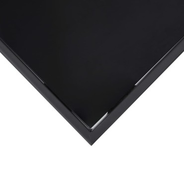 vidaXL Τραπέζι Μπαρ Κήπου Μαύρο 110x60x110cm από Ψημένο Γυαλί 1 τεμ.