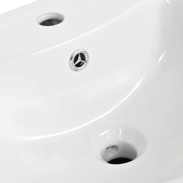 vidaXL Λεκάνη Λευκό 52 x 45 x 49 εκ Γυαλιστερή Κεραμική