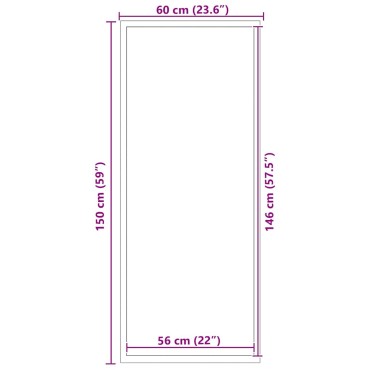 vidaXL Χαλάκι Εξώπορτας Μαύρο 60 x 150 cm Πολυπροπυλένιο